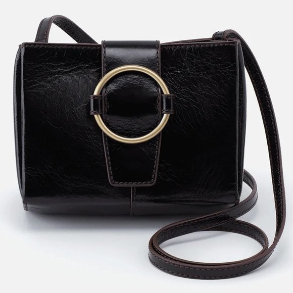 NWT New Hobo Elan Crossbody Black Leather Retired Rare